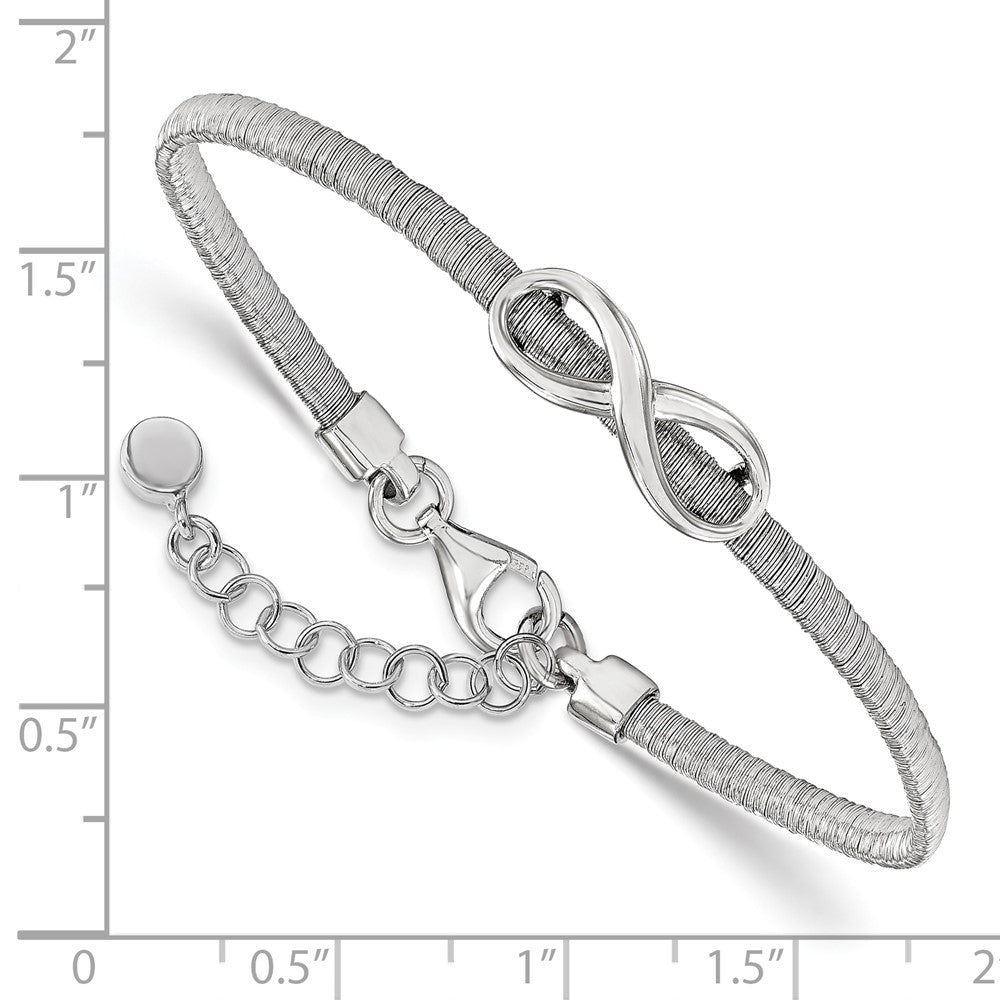 7 Zoll Sterlingsilber Unendlichkeit mit 1 Zoll Verlängerung. Armband