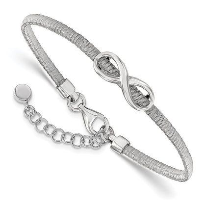 7 Zoll Sterlingsilber Unendlichkeit mit 1 Zoll Verlängerung. Armband