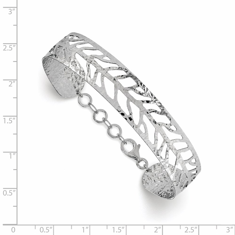 Sterlingsilber Ss Rhodiniert Fantasie Armreif