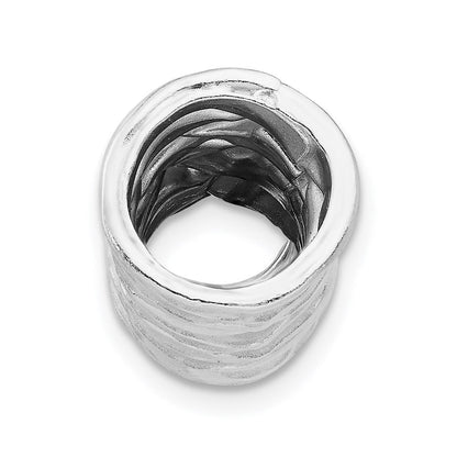 Sterlingsilber Ss Rhodiniert Scrunch Anhänger