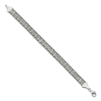 7.5 Zoll Sterlingsilber Rhodiniert Armband