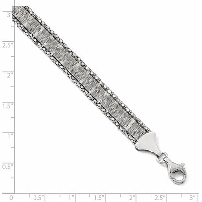 7.5 Zoll Sterlingsilber Rhodiniert Armband