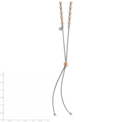 Ss/vergoldet Sterlingsilber Rose Vergoldet Diamantiert Verstellbar Halskette