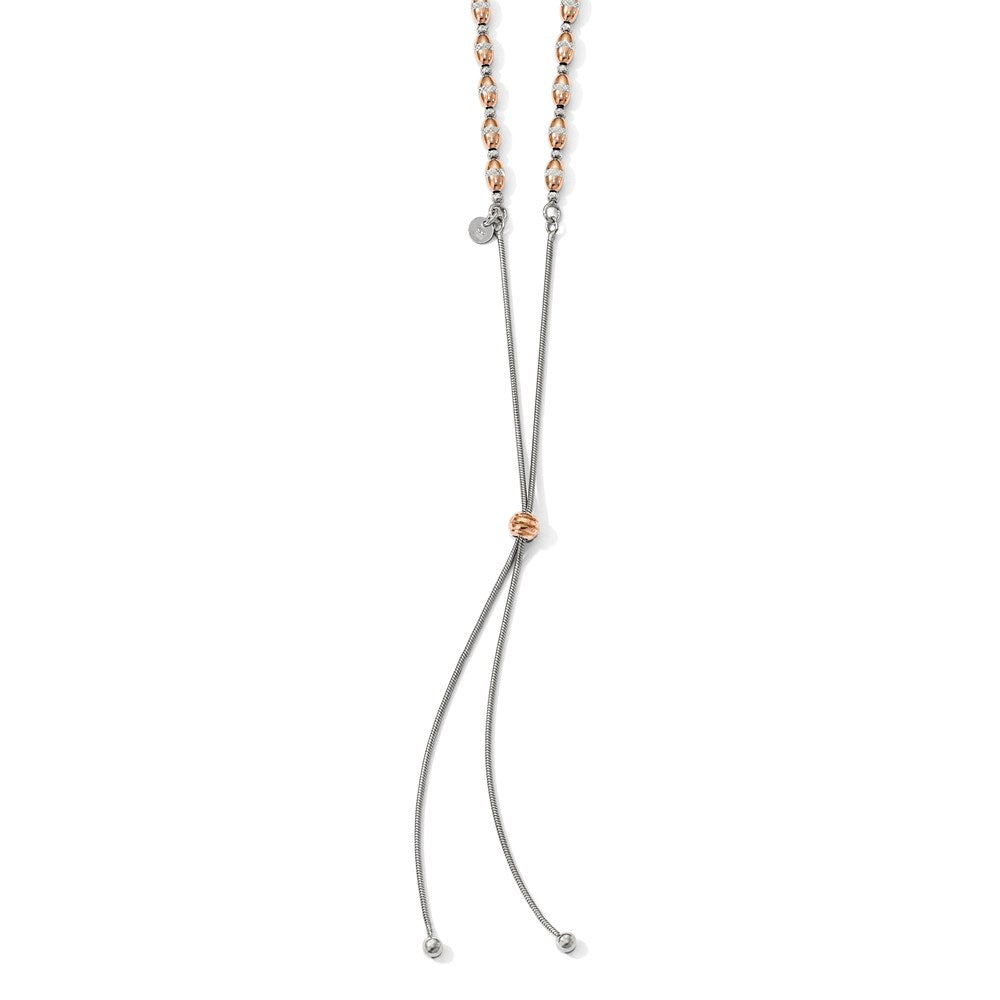 Ss/vergoldet Sterlingsilber Rose Vergoldet Diamantiert Verstellbar Halskette