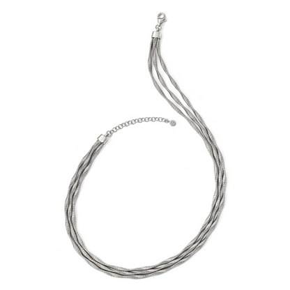 Sterlingsilber Rhodiniert 3-strand mit 2 Zoll Verlängerung. Halskette