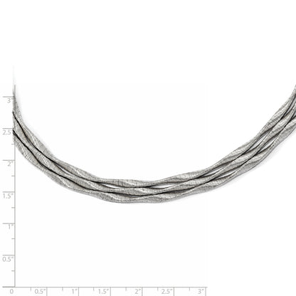 Sterlingsilber Rhodiniert 3-strand mit 2 Zoll Verlängerung. Halskette