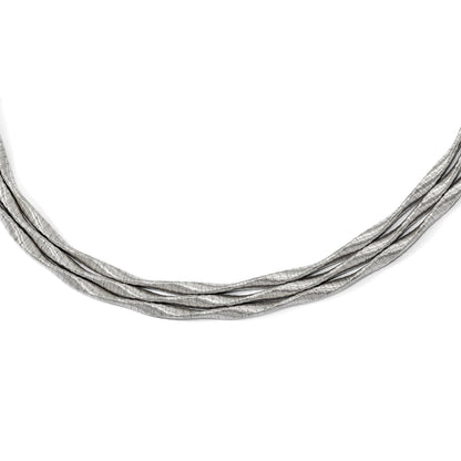 Sterlingsilber Rhodiniert 3-strand mit 2 Zoll Verlängerung. Halskette