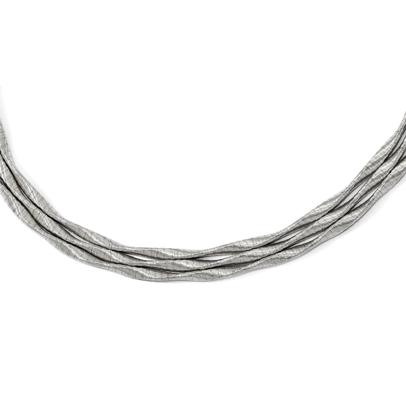 Sterlingsilber Rhodiniert 3-strand mit 2 Zoll Verlängerung. Halskette