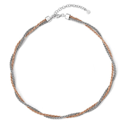 Sterlingsilber Rose Goldfarben mit 2 Zoll Verlängerung. Halskette