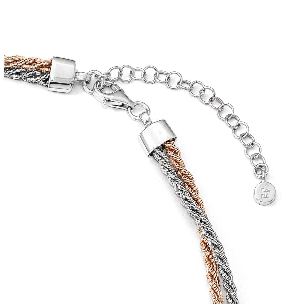 Sterlingsilber Rose Goldfarben mit 2 Zoll Verlängerung. Halskette