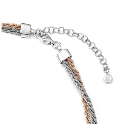 Sterlingsilber Rose Goldfarben mit 2 Zoll Verlängerung. Halskette