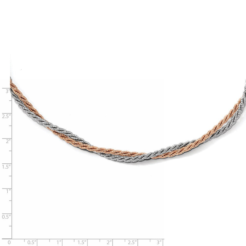 Sterlingsilber Rose Goldfarben mit 2 Zoll Verlängerung. Halskette