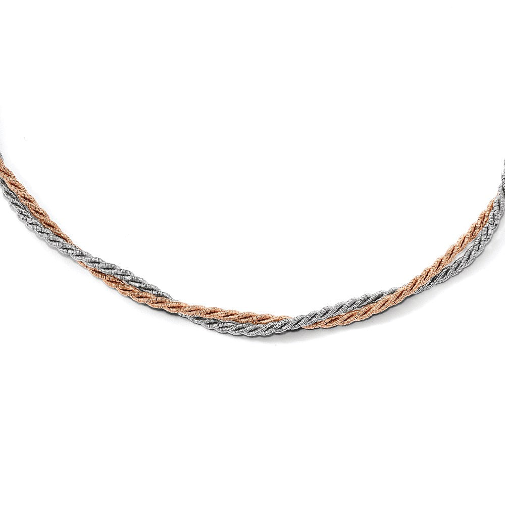 Sterlingsilber Rose Goldfarben mit 2 Zoll Verlängerung. Halskette