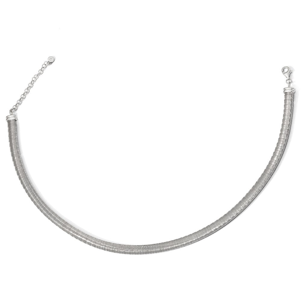 Sterlingsilber Rhodiniert mit Verlängerung. Halskette