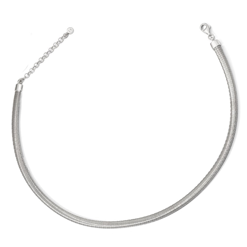 Sterlingsilber Rhodiniert mit Verlängerung. Halskette