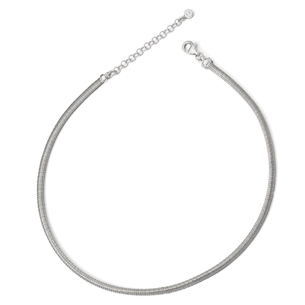 Sterlingsilber Rhodiniert mit 2 Zoll Verlängerung. Halskette
