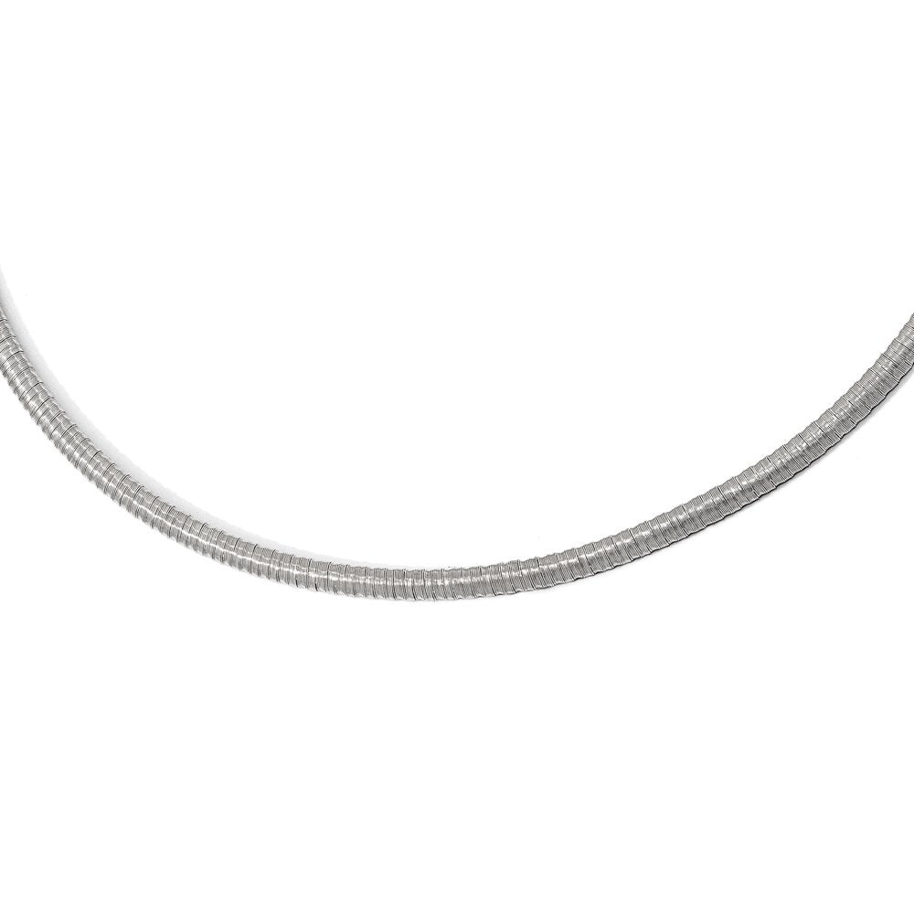 Sterlingsilber Rhodiniert mit 2 Zoll Verlängerung. Halskette