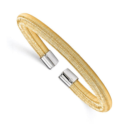 Sterlingsilber Goldfarben Manschette Armreif