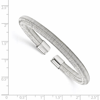 Sterlingsilber Rhodiniert Manschette Armreif