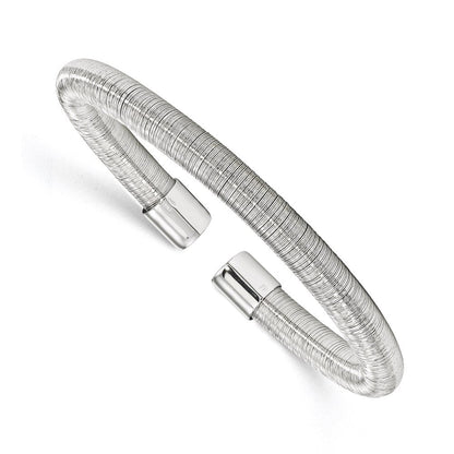 Sterlingsilber Rhodiniert Manschette Armreif