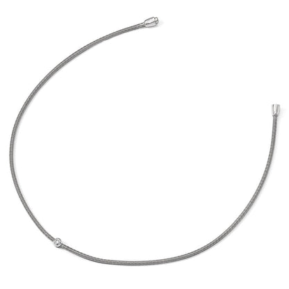 Sterlingsilber Poliert Zirkonia Halskette