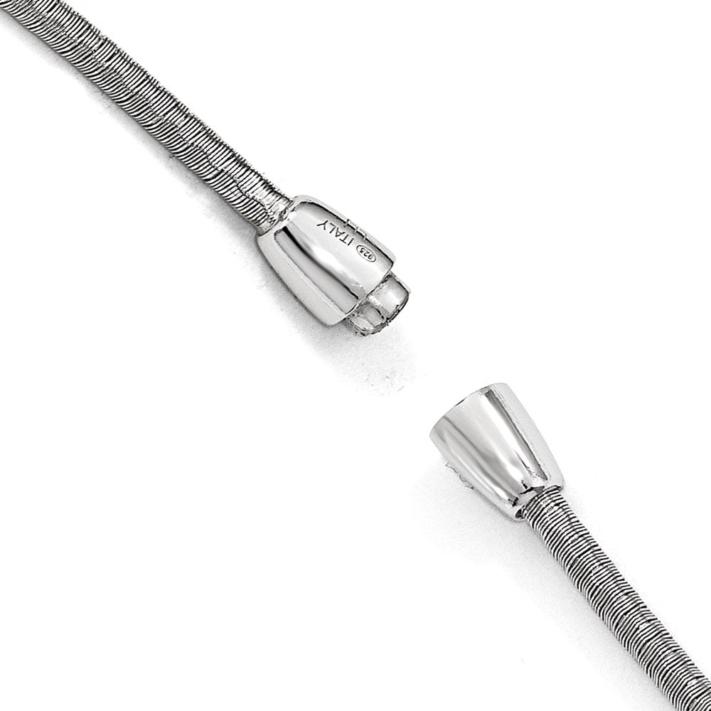 Sterlingsilber Poliert Zirkonia Halskette