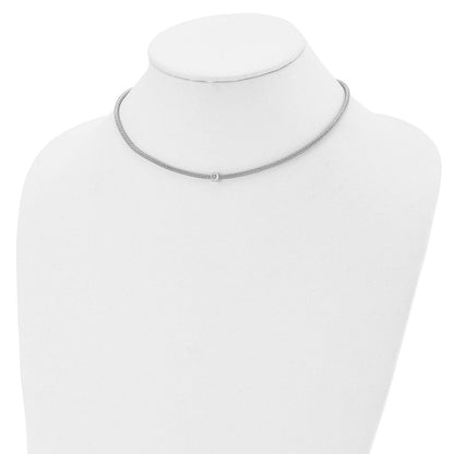 Sterlingsilber Poliert Zirkonia Halskette