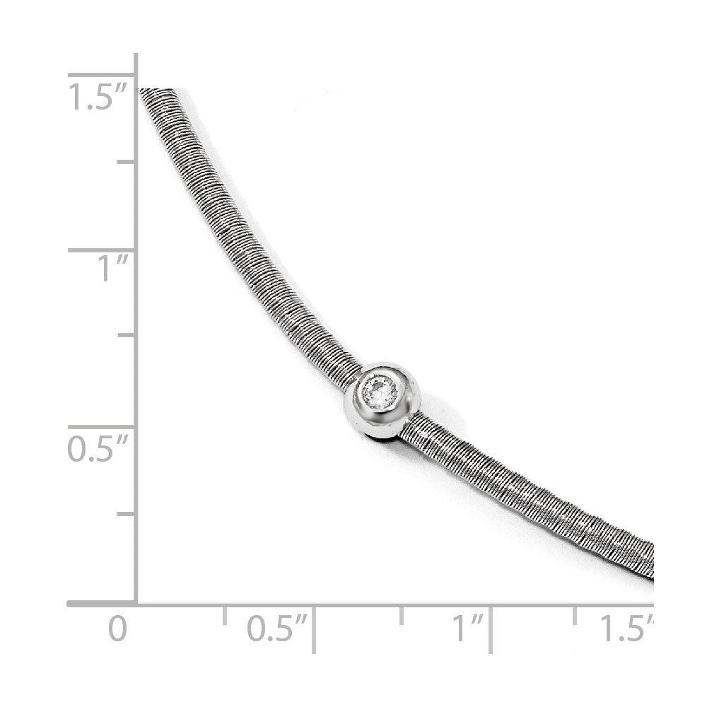 Sterlingsilber Poliert Zirkonia Halskette
