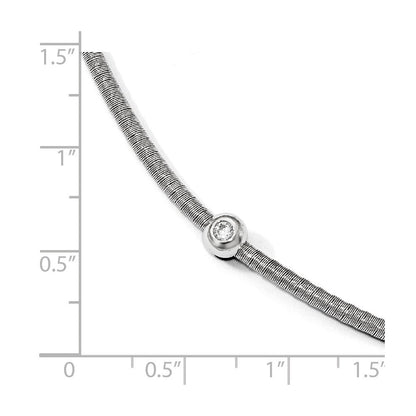 Sterlingsilber Poliert Zirkonia Halskette