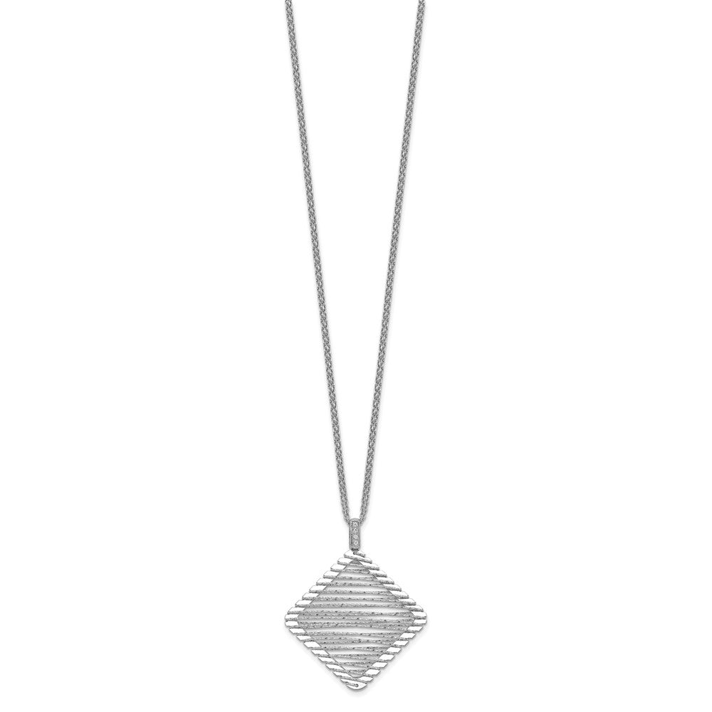 Sterlingsilber Rhodiniert Zirkonia Halskette