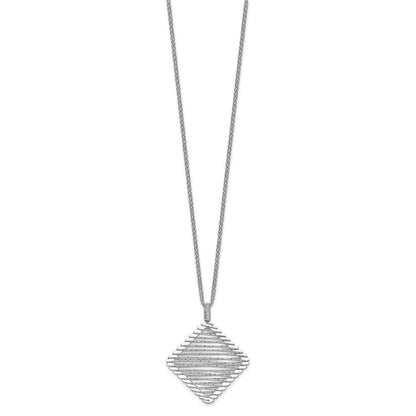 Sterlingsilber Rhodiniert Zirkonia Halskette