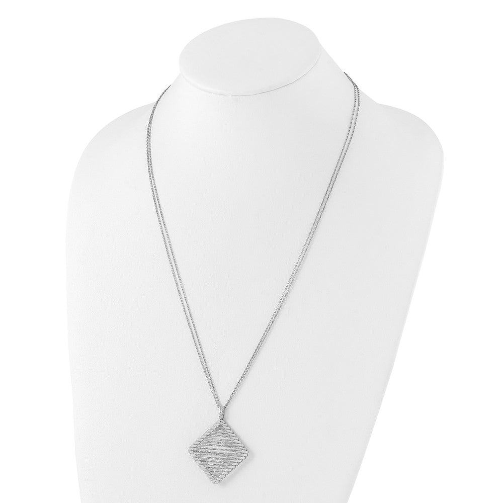 Sterlingsilber Rhodiniert Zirkonia Halskette