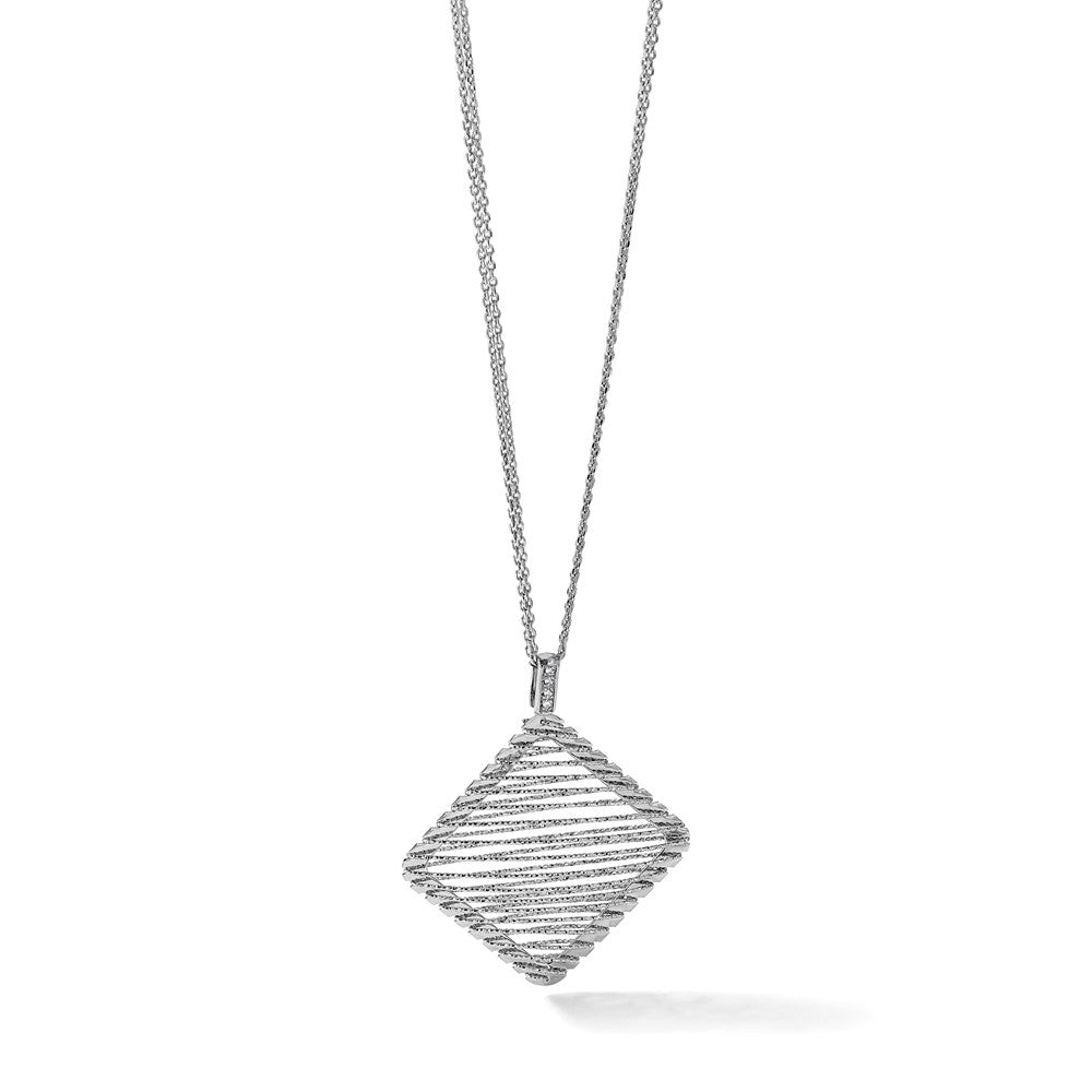 Sterlingsilber Rhodiniert Zirkonia Halskette