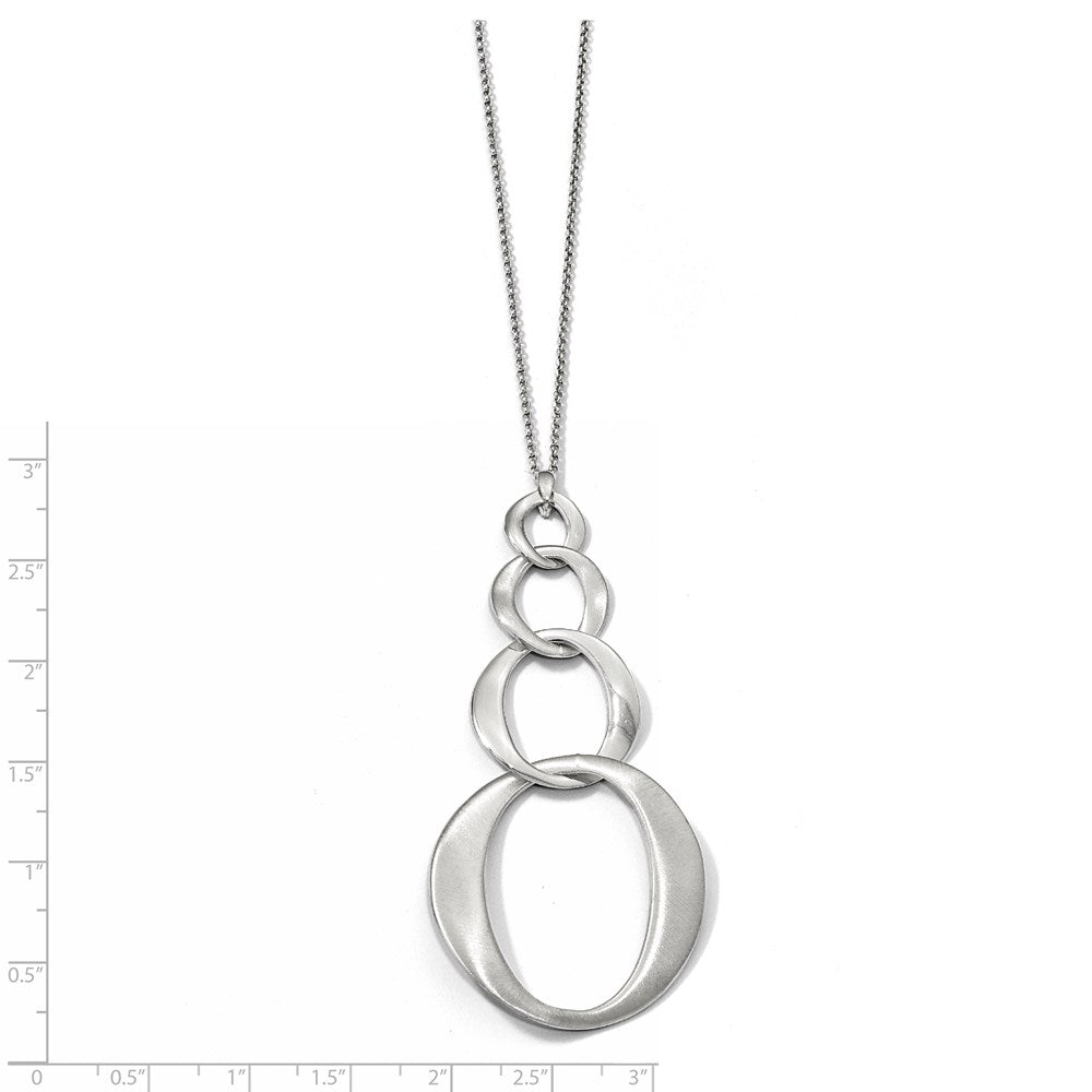 Sterlingsilber Rhodiniert mit 1 Zoll Verlängerung. Halskette