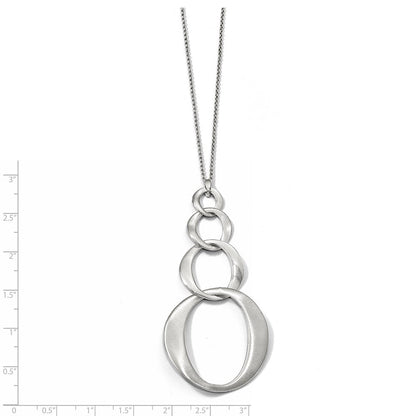 Sterlingsilber Rhodiniert mit 1 Zoll Verlängerung. Halskette