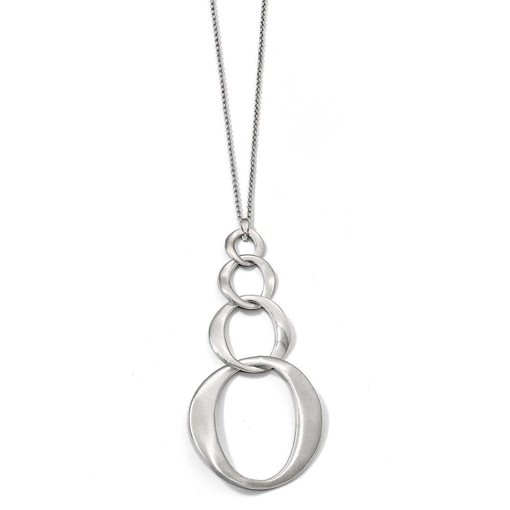 Sterlingsilber Rhodiniert mit 1 Zoll Verlängerung. Halskette