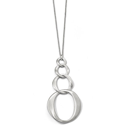 Sterlingsilber Rhodiniert mit 1 Zoll Verlängerung. Halskette