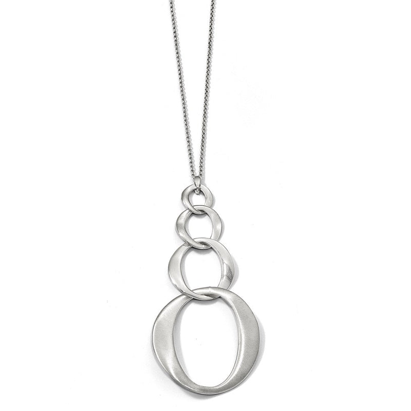 Sterlingsilber Rhodiniert mit 1 Zoll Verlängerung. Halskette