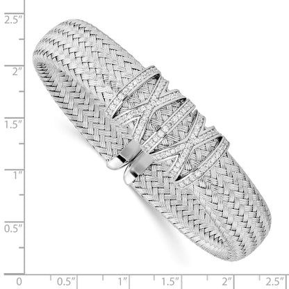 Sterlingsilber Zirkonia Geflochten Manschette