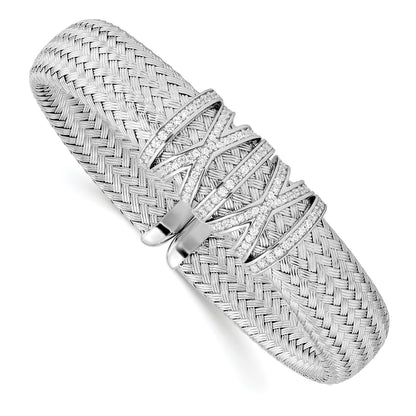 Sterlingsilber Zirkonia Geflochten Manschette