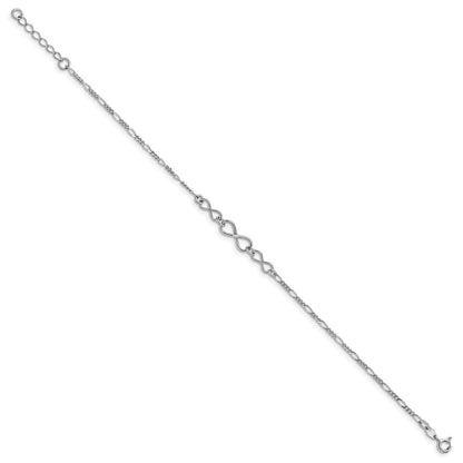 Sterlingsilber Unendlichkeit mit Verlängerung. Kette Fußkettchen