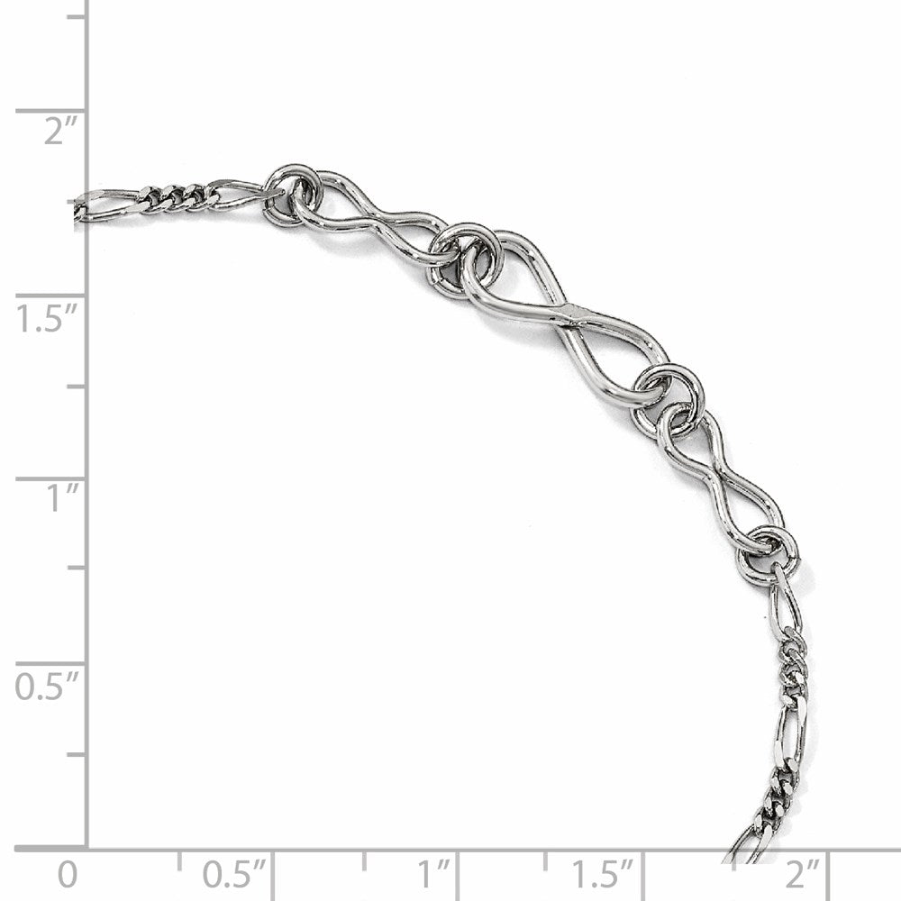 Sterlingsilber Unendlichkeit mit Verlängerung. Kette Fußkettchen