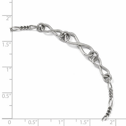 Sterlingsilber Unendlichkeit mit Verlängerung. Kette Fußkettchen