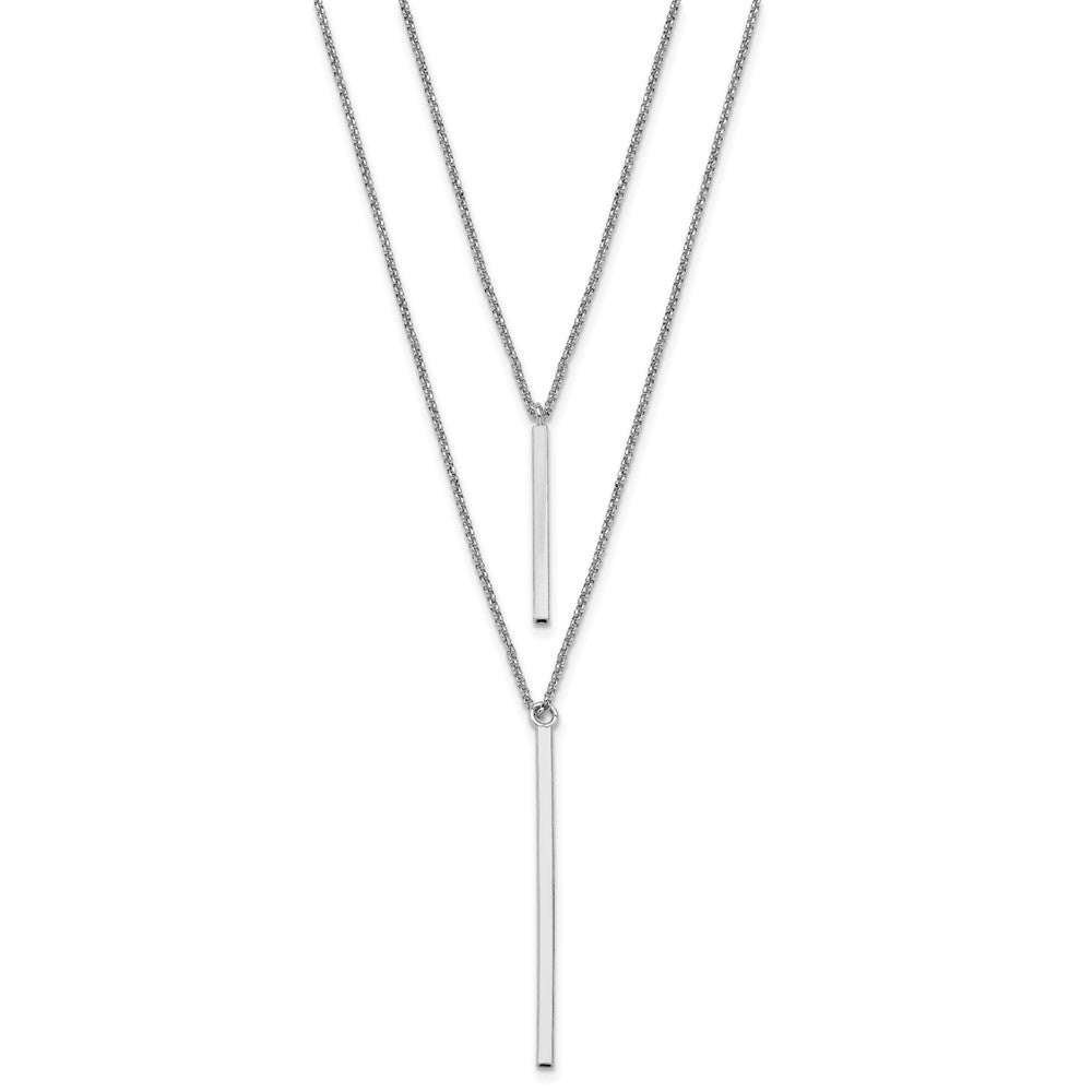 Sterlingsilber Zwei Strang mit 2 Zoll Verlängerung. Halskette