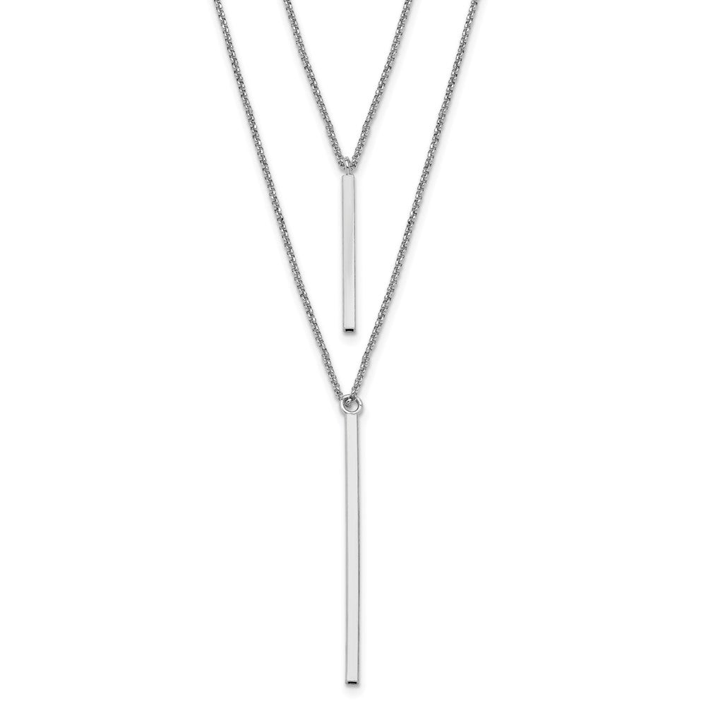 Sterlingsilber Zwei Strang mit 2 Zoll Verlängerung. Halskette