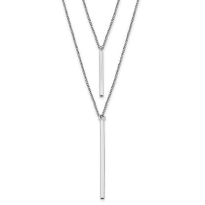 Sterlingsilber Zwei Strang mit 2 Zoll Verlängerung. Halskette