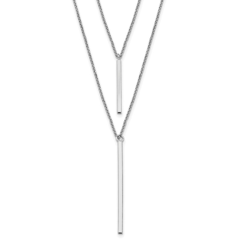 Sterlingsilber Zwei Strang mit 2 Zoll Verlängerung. Halskette
