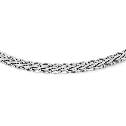 Sterlingsilber Flach Diamantiert Ährenkette Halskette