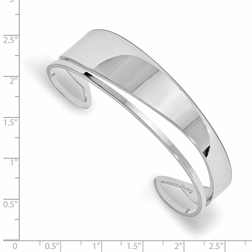 Sterlingsilber Rhodiniert Poliert Fantasie Manschette Armreif