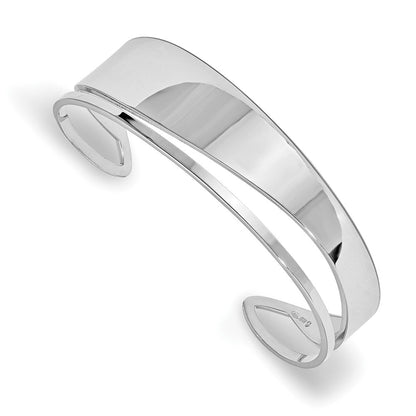 Sterlingsilber Rhodiniert Poliert Fantasie Manschette Armreif